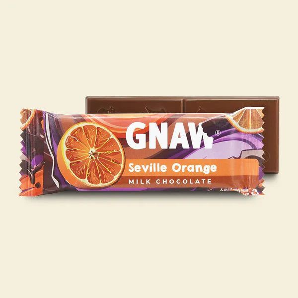 Gnaw Seville Orange Snack Milk Chocolate Bar 35g