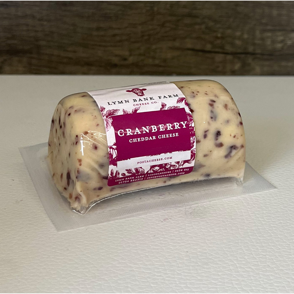 Lymn Bank Farm Cranberry Cheddar Barrel 145g-CHEESE-Turton Wines
