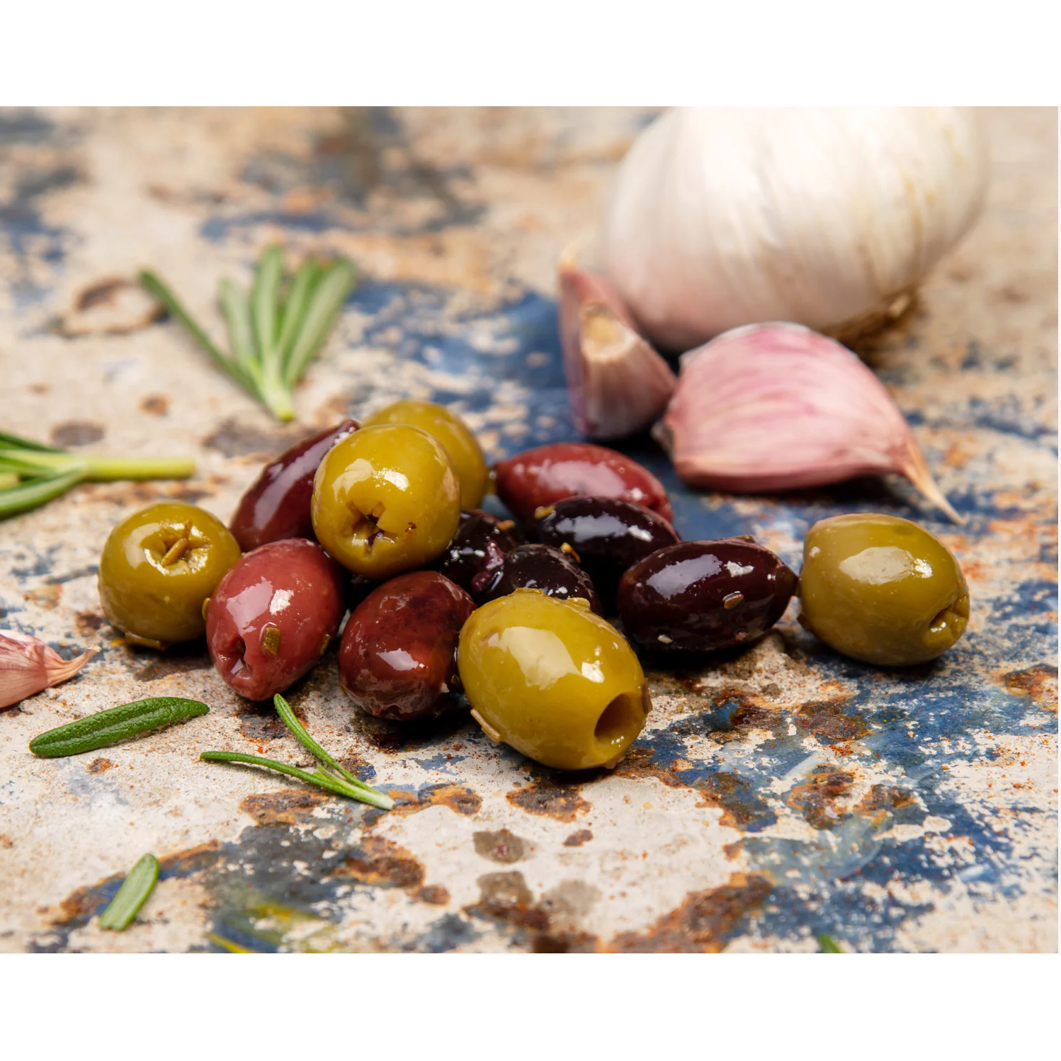 Mr Filbert's Mixed Olives with Rosemary & Garlic 50g-Olives-Turton Wines