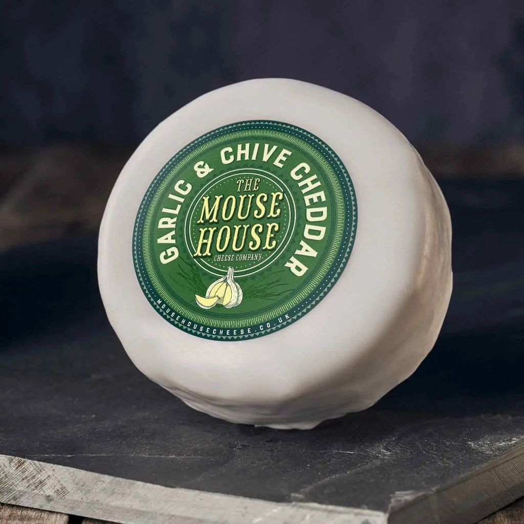 The Mouse House Garlic and Chive Cheddar Truckle 200g-CHEESE-Turton Wines
