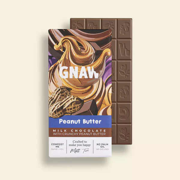 Gnaw Crunchy Peanut Chocolate Bar 80g