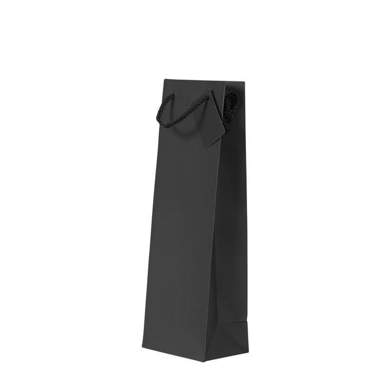 1 Bottle Gift Bag Black-Gift Bags-Turton Wines