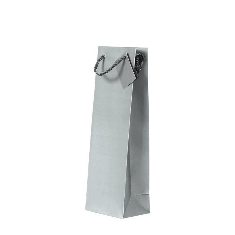 1 Bottle Gift Bag Silver-Gift Bags-Turton Wines