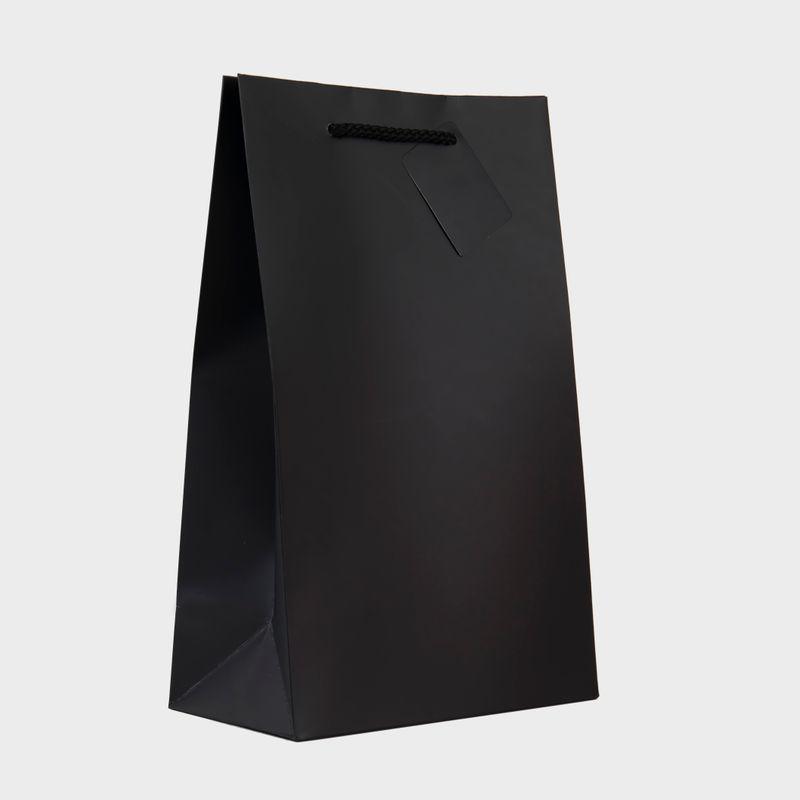 2 Bottle Gift Bag Black-Gift Bags-Turton Wines