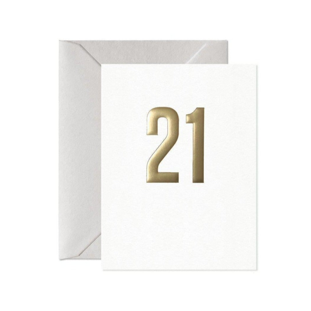 21 Milestone Card (Mini)-Greeting Cards-Turton Wines
