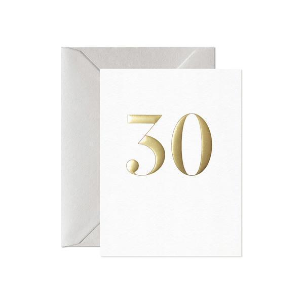30 Milestone Card (Mini)-Greeting Cards-Turton Wines