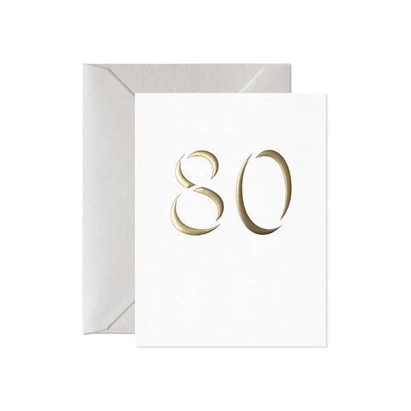 80 Milestone Card (Mini)-Greeting Cards-Turton Wines