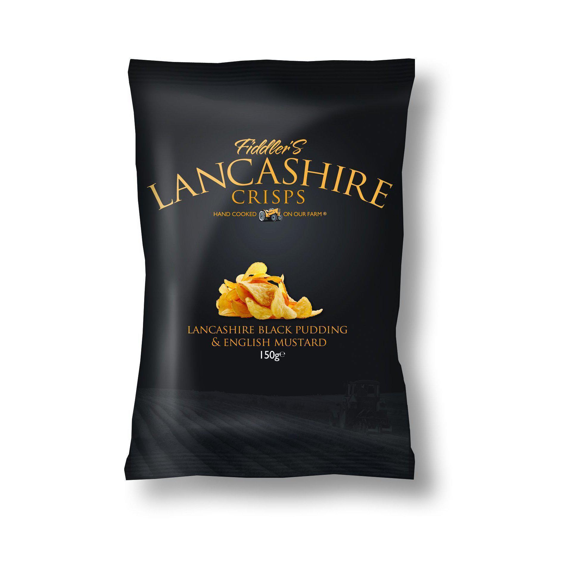 Lancashire Black Pudding & English Mustard Crisps 150g-Crisps-Turton Wines