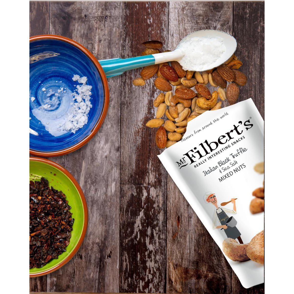 Mr Filbert's Italian Black Truffle & Sea Salt Mixed Nuts 100g-Nuts-Turton Wines