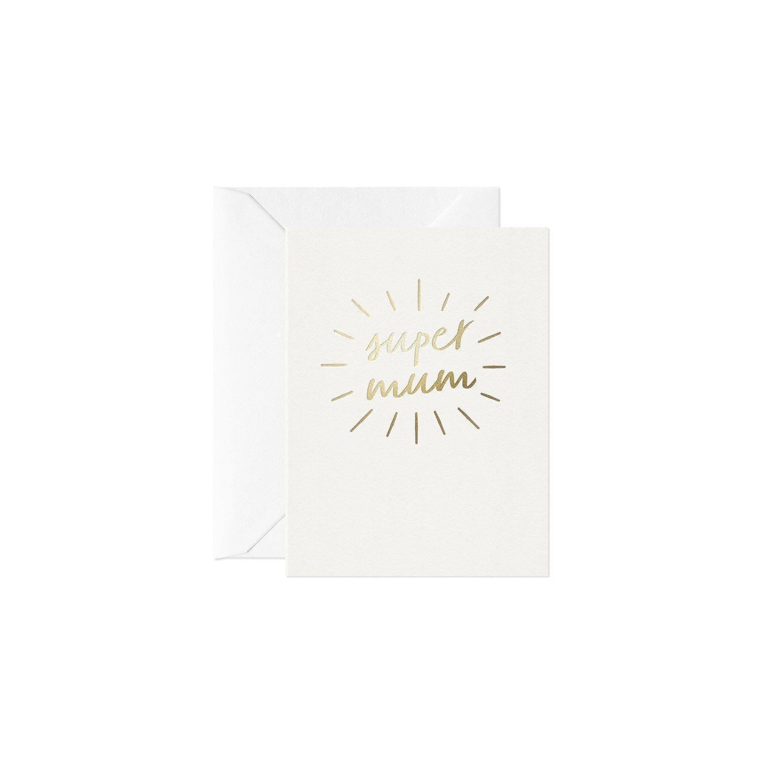Super Mum Card (Mini)-Greeting Cards-Turton Wines