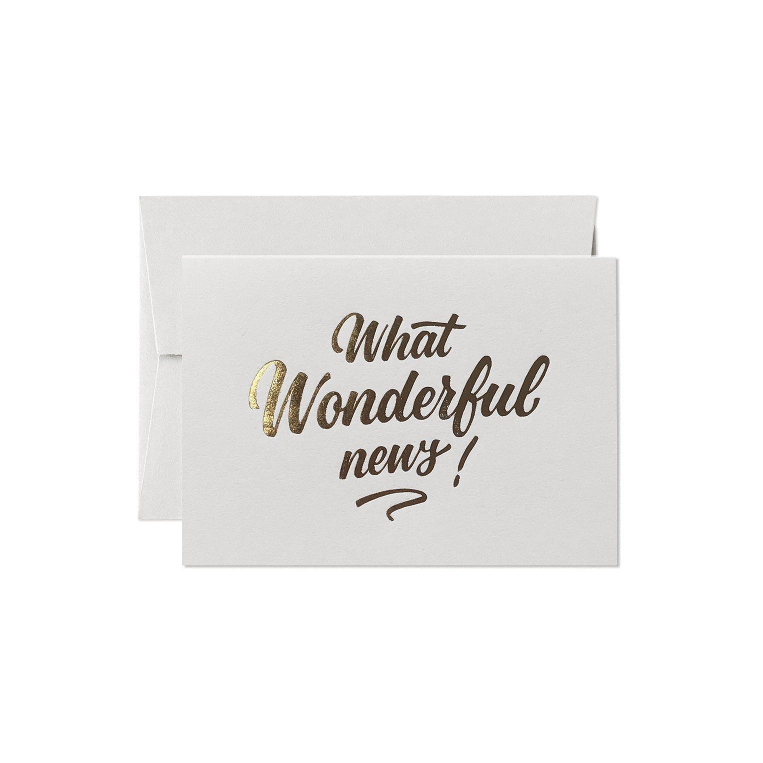 What Wonderful News Card-Greeting Cards-Turton Wines