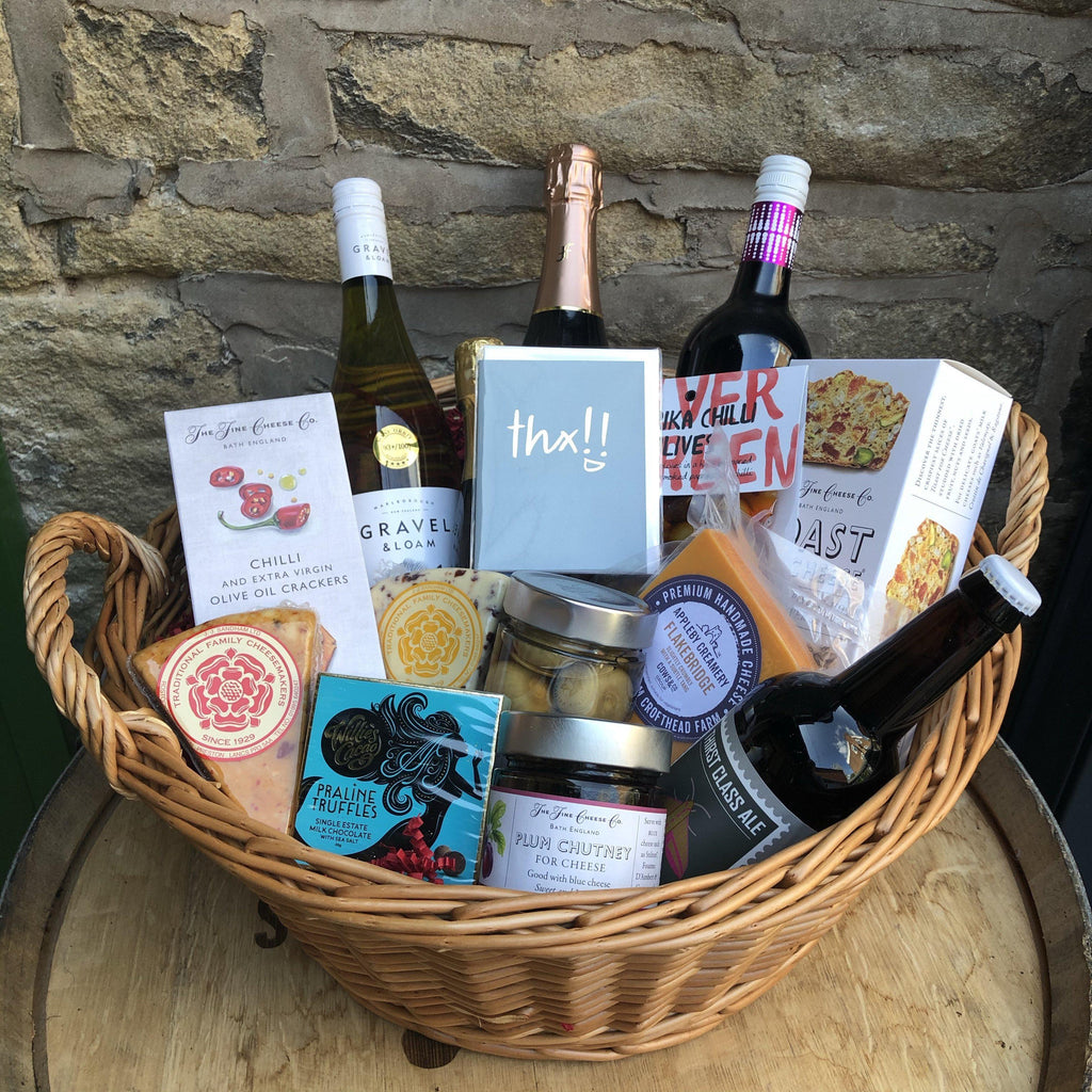 Basket Round Medium with Handles-Gift Boxes-Turton Wines