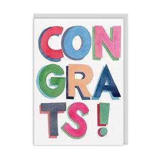 Congrats Lettering Card-Greeting Cards-Turton Wines
