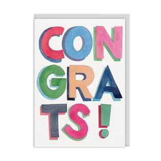 Congrats Lettering Card