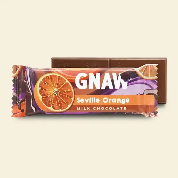 Gnaw Seville Orange Snack Milk Chocolate Bar 35g