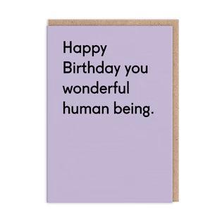 Happy Birthday You Wonderful Human Being Card-Greeting Cards-Turton Wines