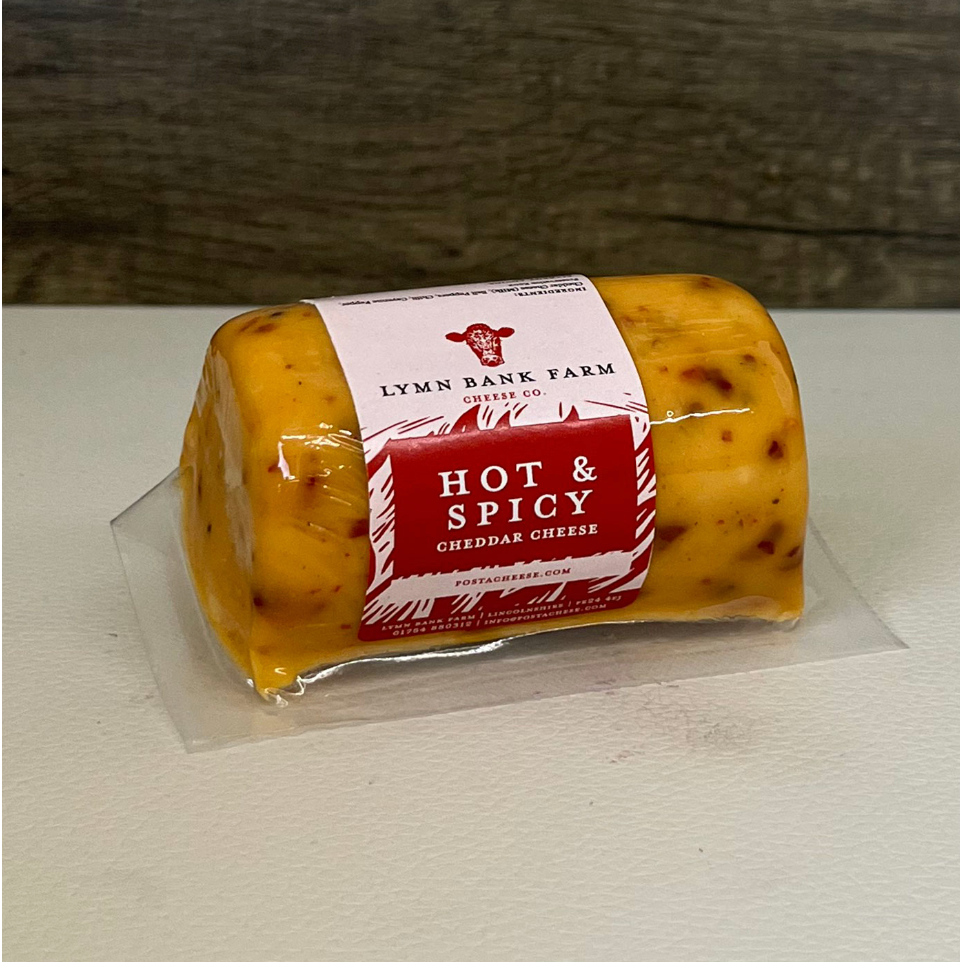 Lymn Bank Farm Hot & Spicy Cheddar Barrel 145g-CHEESE-Turton Wines