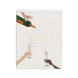 Pop Some Bubbly, Cheers to You Two Card-Greeting Cards-Turton Wines