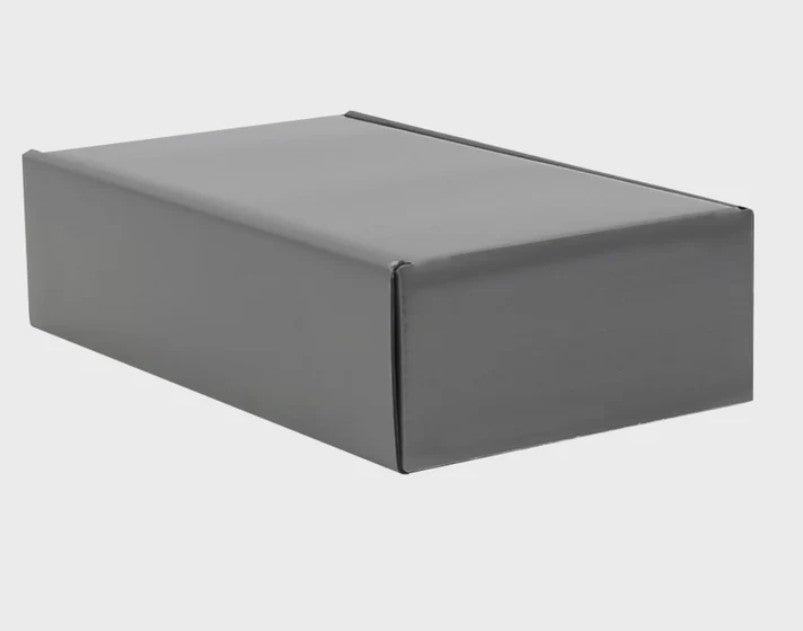 2 Bottle Kraft Front Opening Gift Box Silver-Gift Boxes-Turton Wines