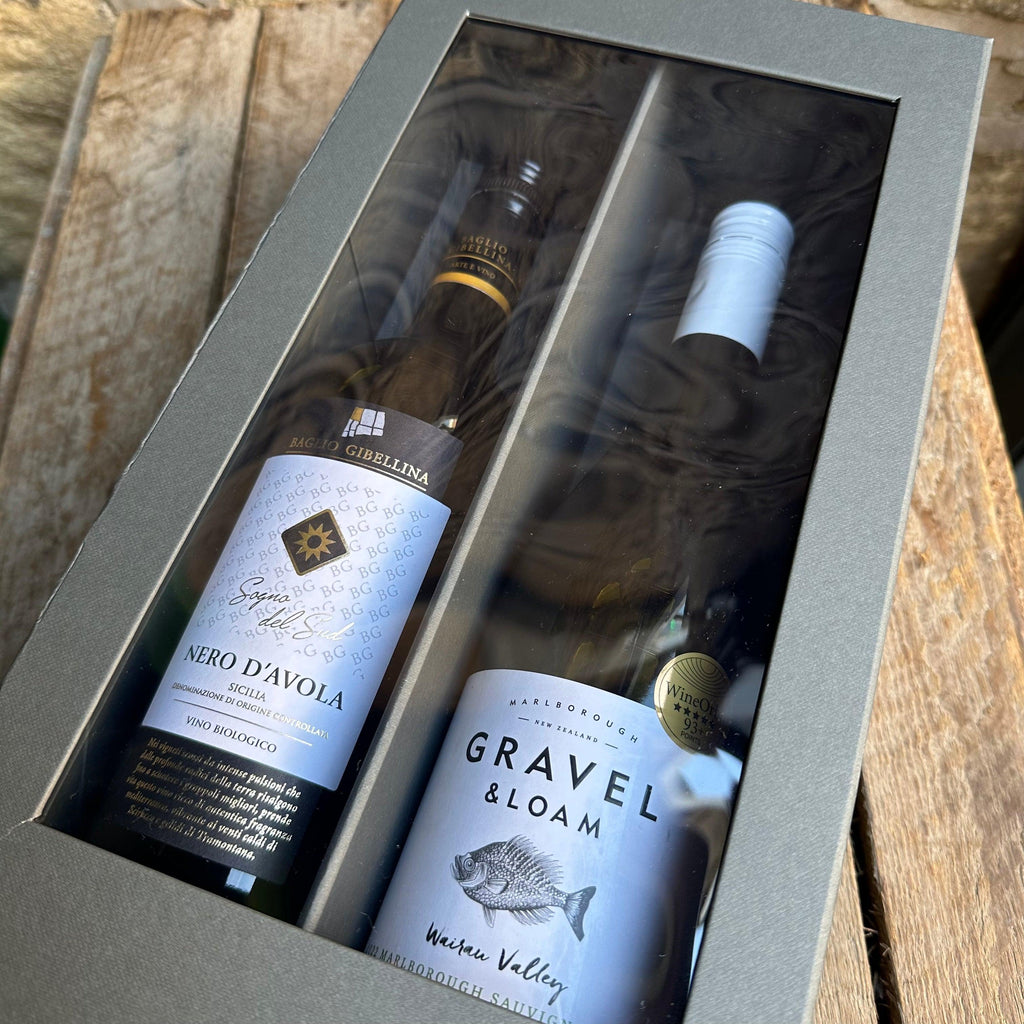 Wine Gift Box Grey - 2 Bottle-Gift-Turton Wines