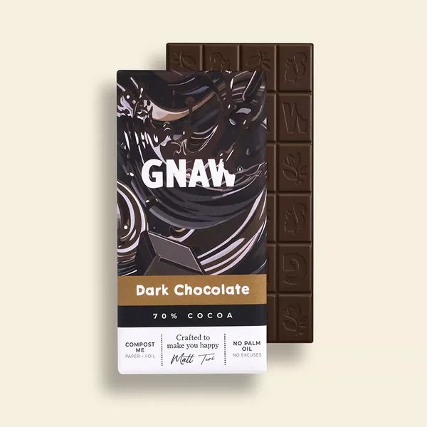 Gnaw 70% Dark Chocolate Bar 80g