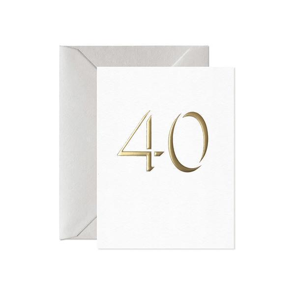 40 Milestone Card (Mini)-Greeting Cards-Turton Wines