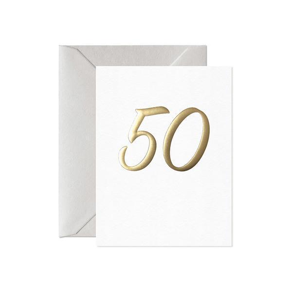 50 Milestone Card (Mini)-Greeting Cards-Turton Wines