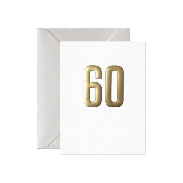 60 Milestone Card (Mini)-Greeting Cards-Turton Wines