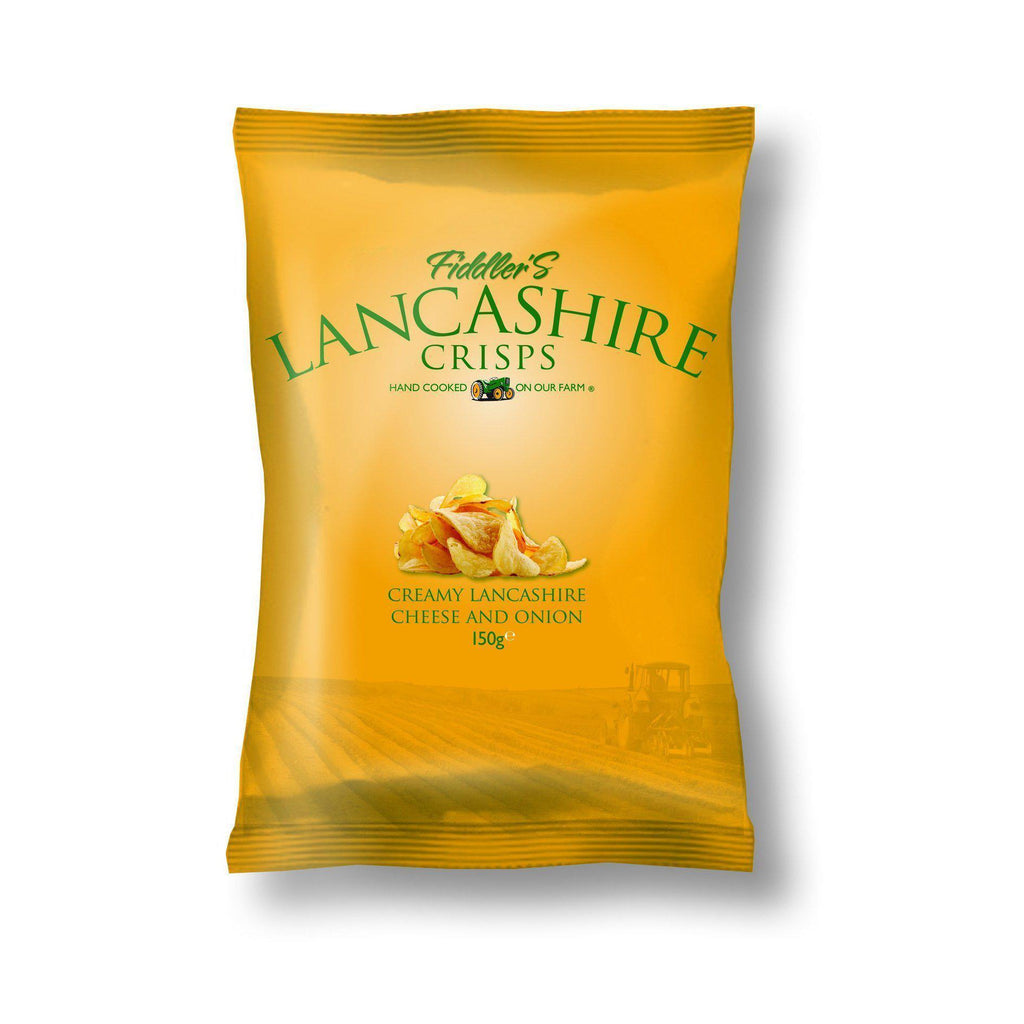 Lancashire Cheese & Onion Crisps 150g-Crisps-Turton Wines