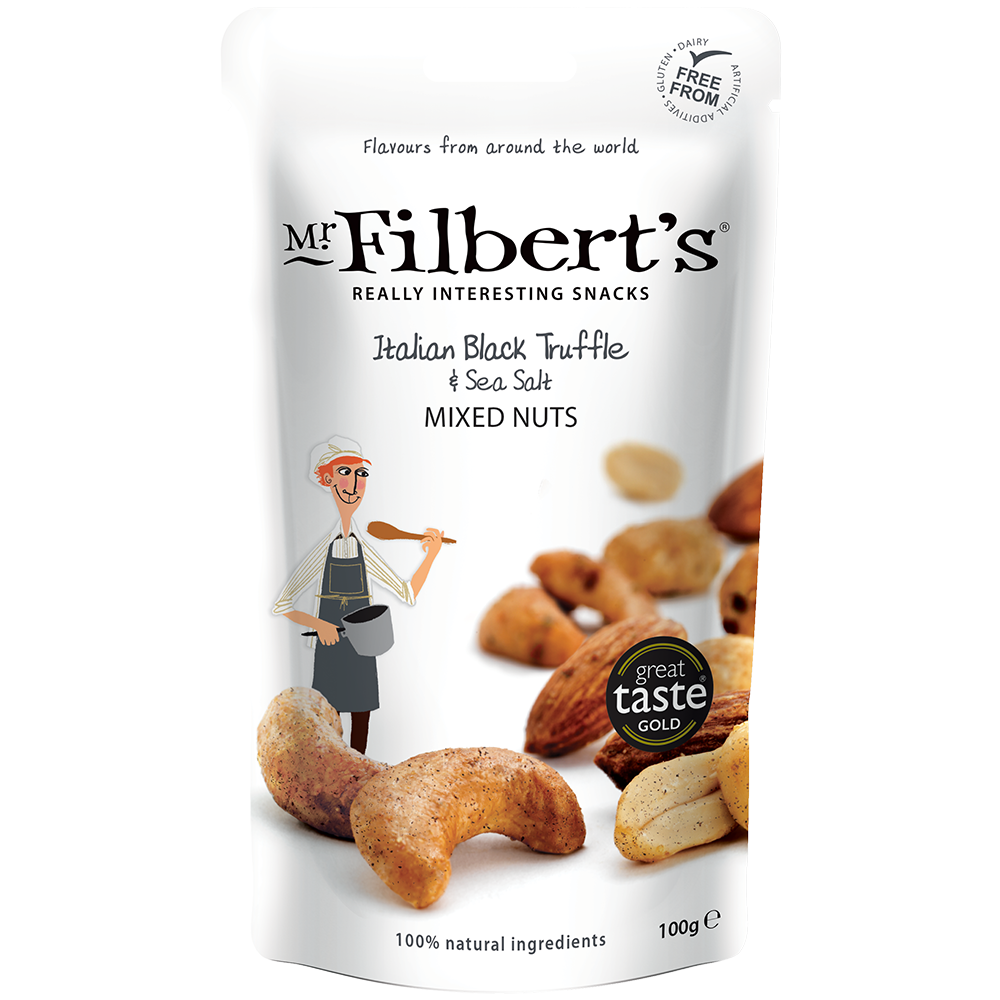 Mr Filbert's Italian Black Truffle & Sea Salt Mixed Nuts 100g-Nuts-Turton Wines
