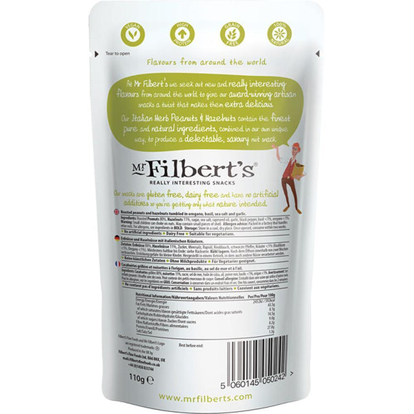 Mr Filbert's Italian Herb Peanuts & Hazelnuts 100g – Turton Wines