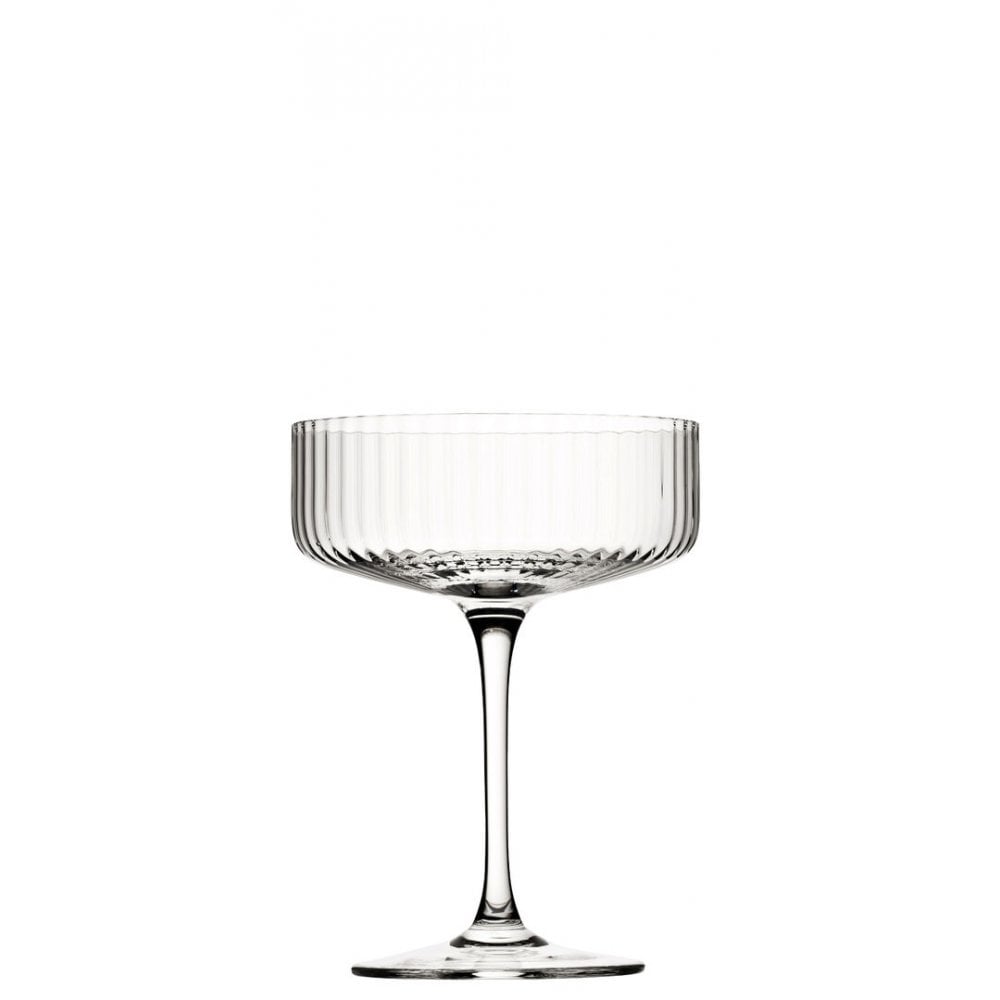 Ridged Straight Sided Coupe Glass Single-Glassware-Turton Wines