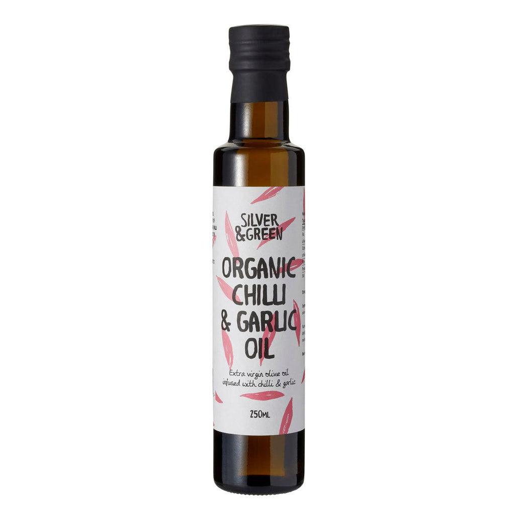 Silver & Green Chilli & Garlic Infused Olive Oil-Deli-Turton Wines