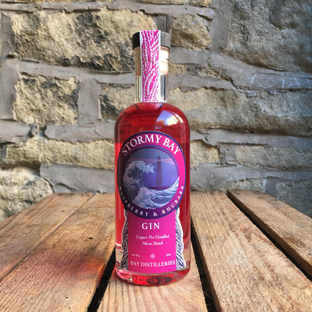 Stormy Bay Raspberry & Rhubarb Gin 20cl-SPIRITS-Turton Wines