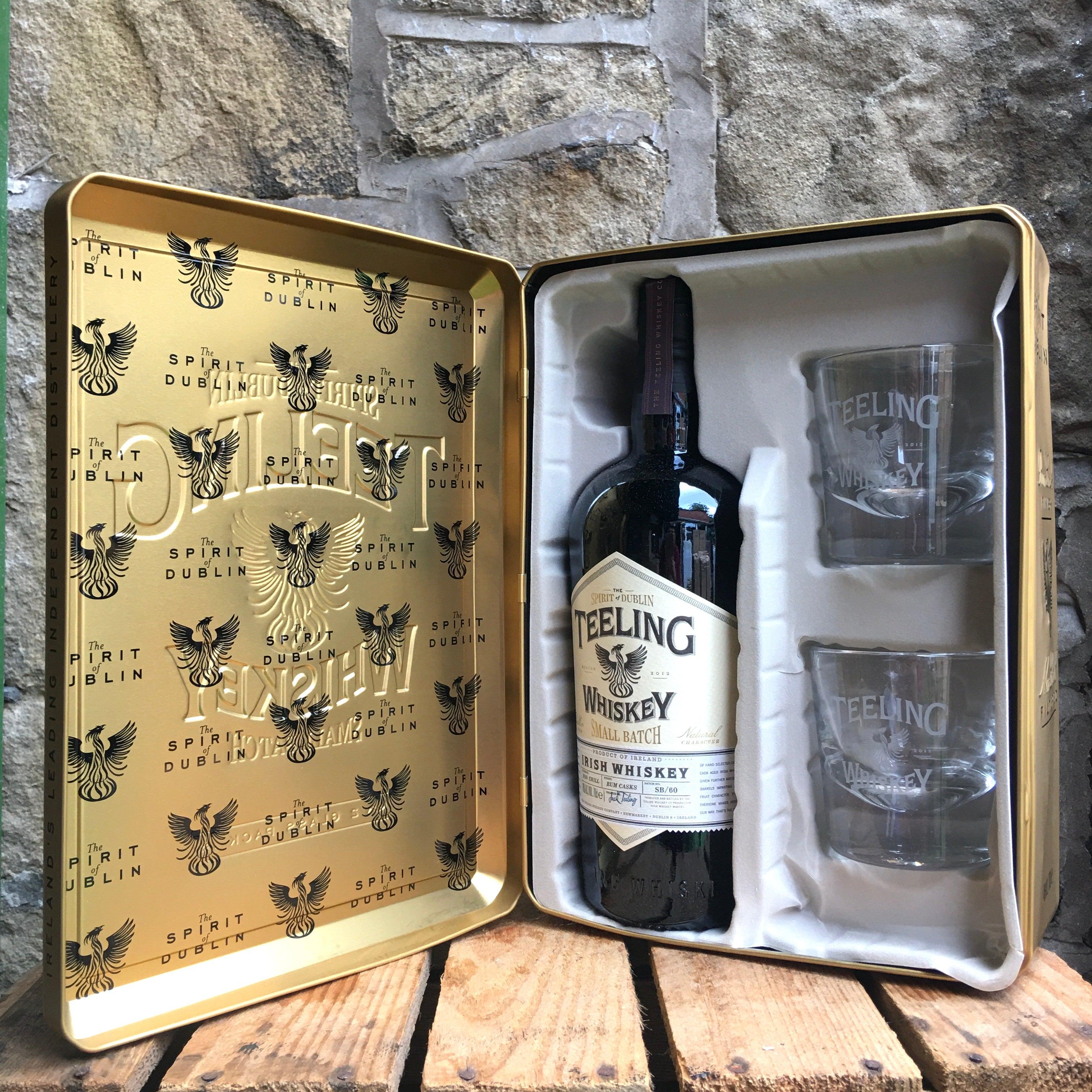 Whiskey Teeling Small Batch - Metal case 2 glasses - 46%
